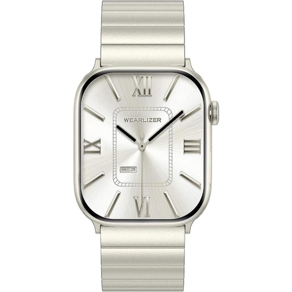 Wearlizer Two Tone Metal Band Compatible W Apple Series 11-1/SE/Ultra Starlight